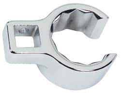 Proto - 1-15/16" 12 Point 1/2" Drive Full Polish Chrome Flare Nut Crowfoot Wrench - 2-5/8" Head Diam x 1-1/16" Head Thickness, 3-1/4" OAL - Apex Tool & Supply