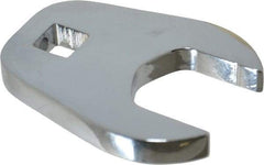Proto - 1-3/16" 1/2" Drive Full Polish Chrome Open End Crowfoot Wrench - 2-11/32" Head Diam x 3/8" Head Thickness, 2-23/64" OAL - Apex Tool & Supply