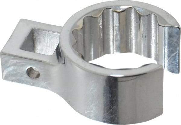 Proto - 1-3/16" 12 Point 1/2" Drive Full Polish Chrome Flare Nut Crowfoot Wrench - 1-11/16" Head Diam x 7/8" Head Thickness, 2.38" OAL - Apex Tool & Supply