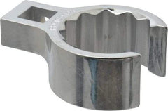 Proto - 1-3/8" 12 Point 1/2" Drive Full Polish Chrome Flare Nut Crowfoot Wrench - 1-15/16" Head Diam x 15/16" Head Thickness, 2.56" OAL - Apex Tool & Supply