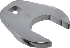 Proto - 1-7/16" 1/2" Drive Full Polish Chrome Open End Crowfoot Wrench - 2-27/32" Head Diam x 3/8" Head Thickness, 2-47/64" OAL - Apex Tool & Supply