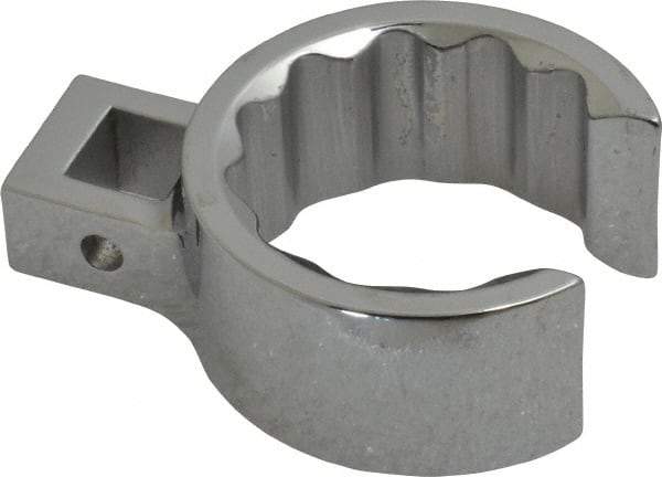 Proto - 1-1/2" 12 Point 1/2" Drive Full Polish Chrome Flare Nut Crowfoot Wrench - 2-1/16" Head Diam x 15/16" Head Thickness, 2-3/4" OAL - Apex Tool & Supply