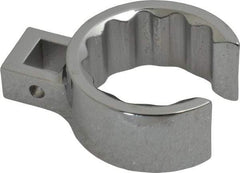 Proto - 1-1/2" 12 Point 1/2" Drive Full Polish Chrome Flare Nut Crowfoot Wrench - 2-1/16" Head Diam x 15/16" Head Thickness, 2-3/4" OAL - Apex Tool & Supply
