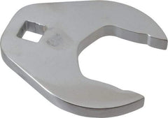 Proto - 1-9/16" 1/2" Drive Full Polish Chrome Open End Crowfoot Wrench - 3-3/32" Head Diam x 1/2" Head Thickness, 3-1/8" OAL - Apex Tool & Supply