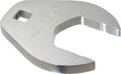 Proto - 1-11/16" 1/2" Drive Full Polish Chrome Open End Crowfoot Wrench - 3-11/32" Head Diam x 1/2" Head Thickness, 3-15/64" OAL - Apex Tool & Supply
