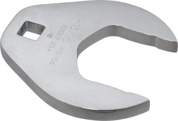 Proto - 1-13/16" 1/2" Drive Full Polish Chrome Open End Crowfoot Wrench - 3-19/32" Head Diam x 1/2" Head Thickness, 3-19/32" OAL - Apex Tool & Supply