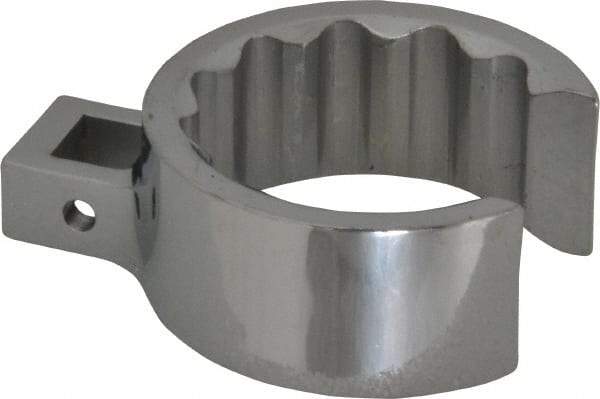Proto - 1-7/8" 12 Point 1/2" Drive Full Polish Chrome Flare Nut Crowfoot Wrench - 2-9/16" Head Diam x 1-1/16" Head Thickness, 3-1/4" OAL - Apex Tool & Supply