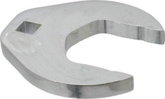 Proto - 2" 1/2" Drive Full Polish Chrome Open End Crowfoot Wrench - 3-29/32" Head Diam x 1/2" Head Thickness, 3-63/64" OAL - Apex Tool & Supply