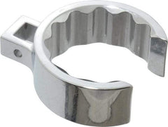 Proto - 2" 12 Point 1/2" Drive Full Polish Chrome Flare Nut Crowfoot Wrench - 2-23/32" Head Diam x 1-1/16" Head Thickness, 3.38" OAL - Apex Tool & Supply