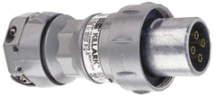 Hubbell Killark - 3 Pole, 2 Pin Cofiguration, NEMA 4X, 30 Amp Plug - 250 VDC, 600 VAC, Self Grounding - Apex Tool & Supply