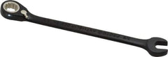 Proto - 3/8" 12 Point Combination Wrench - 15° Head Angle, 6-1/4" OAL, Steel, Black Chrome Finish - Apex Tool & Supply