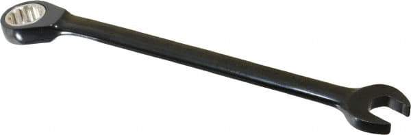 Proto - 7/16" 12 Point Combination Wrench - 15° Head Angle, 6-1/2" OAL, Steel, Black Chrome Finish - Apex Tool & Supply