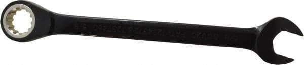 Proto - 5/8" 12 Point Combination Wrench - 15° Head Angle, 8-3/16" OAL, Steel, Black Chrome Finish - Apex Tool & Supply