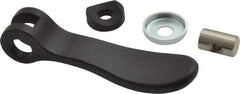 KIPP - #10-32, 0.71" Hub Diam, Black Powder Coat Cast Aluminum Adjustable Clamping Handle - Apex Tool & Supply