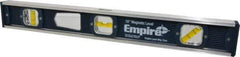 Empire Level - Magnetic 18" Long 3 Vial I-Beam Level - Aluminum, Blue, 1 45°, 1 Level & 1 Plumb Vials - Apex Tool & Supply