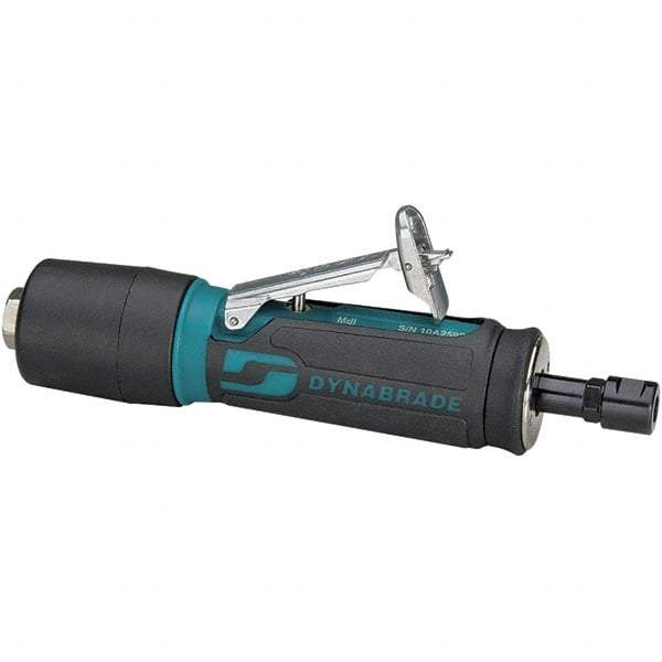 Dynabrade - 1/4" Collet, Straight Handle, Air Straight Die Grinder - 25,000 RPM, Rear Exhaust, 23 CFM, 0.4 hp, 90 psi, 1/4 NPT Inlet - Apex Tool & Supply