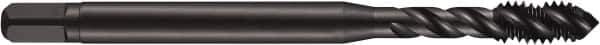 DORMER - 7/8-14 UNF 3 Flute 3B Modified Bottoming Spiral Flute Tap - Powdered Metal, Oxide Finish, 4-11/16" OAL, Right Hand Flute, Right Hand Thread, H4, Series E038 - Apex Tool & Supply
