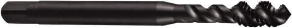 DORMER - 7/8-9 UNC 3 Flute 3B Modified Bottoming Spiral Flute Tap - Powdered Metal, Oxide Finish, 4-11/16" OAL, Right Hand Flute, Right Hand Thread, H4, Series E028 - Apex Tool & Supply