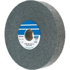 Norton - 6" Diam, 1" Face Width, 1" Center Hole, Fine Grade, Silicon Carbide Deburring Wheel - Convolute, Density 7 Grade - Apex Tool & Supply