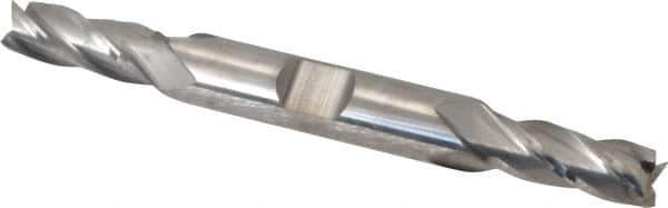 Niagara Cutter - 5/16", 3/4" LOC, 3/8" Shank Diam, 3-1/2" OAL, 4 Flute, Solid Carbide Square End Mill - Double End, Uncoated, Spiral Flute, 30° Helix, Centercutting, Right Hand Cut, Right Hand Flute, Series CD430 - Apex Tool & Supply