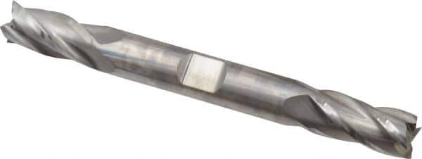 Niagara Cutter - 3/8", 3/4" LOC, 3/8" Shank Diam, 3-1/2" OAL, 4 Flute, Solid Carbide Square End Mill - Double End, Uncoated, Spiral Flute, 30° Helix, Centercutting, Right Hand Cut, Right Hand Flute, Series CD430 - Apex Tool & Supply