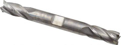 Niagara Cutter - 3/8", 3/4" LOC, 3/8" Shank Diam, 3-1/2" OAL, 4 Flute, Solid Carbide Square End Mill - Double End, Uncoated, Spiral Flute, 30° Helix, Centercutting, Right Hand Cut, Right Hand Flute, Series CD430 - Apex Tool & Supply