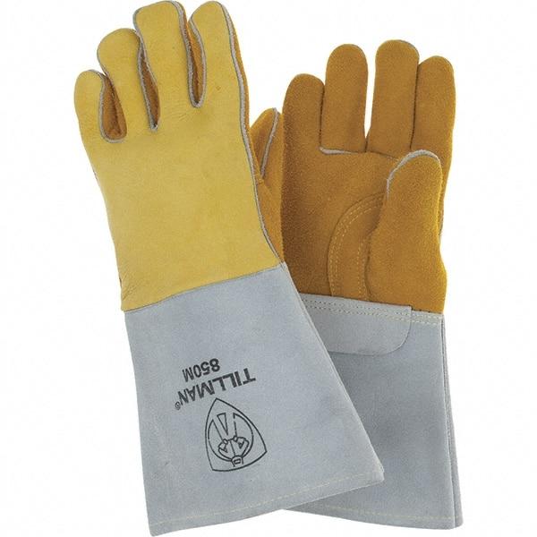 TILLMAN - Welder's & Heat Protective Gloves - MP MED TOPGR GOLDN ELSKIN WLDR GLOVES JT - Apex Tool & Supply