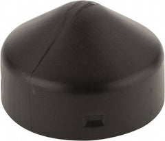 Eagle - 6-1/2" Wide x 6-1/2" Deep x 6-1/2" High, 5-5/8" Bollard Cap - Black, HDPE, 1 Lb, Smooth Surface - Apex Tool & Supply