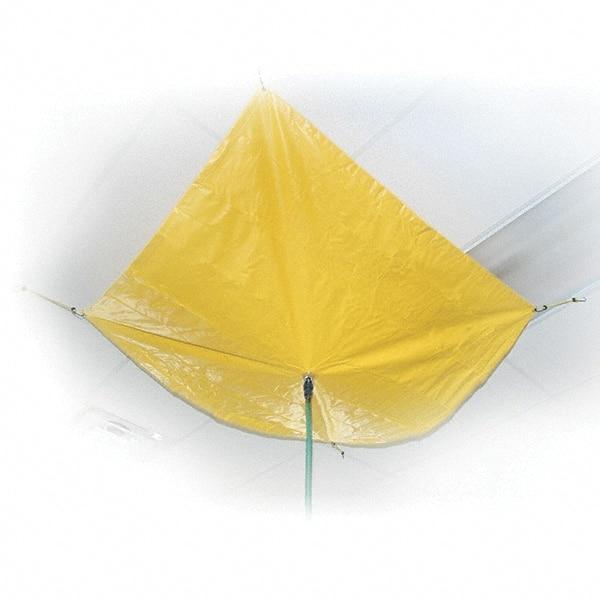 UltraTech - 20" Diam, Square Roof Leak Diverter - 5' Long x 5' Wide x 10 mil Thick, Yellow - Apex Tool & Supply