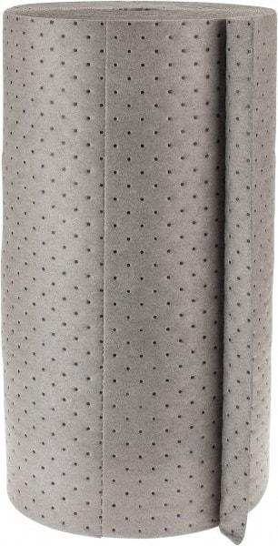 Brady SPC Sorbents - 49 Gal Capacity per Package, Universal Roll - 150' Long x 30" Wide, Gray, Polypropylene - Apex Tool & Supply