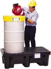 UltraTech - 66 Gal Sump, 1,500 Lb Capacity, 2 Drum, Polyethylene Spill Deck or Pallet - 53" Long x 29" Wide x 16-1/2" High, Inline Drum Configuration - Apex Tool & Supply