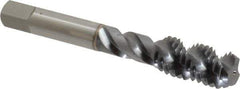 OSG - 1/2-13 UNC 3 Flute 3B Bottoming Spiral Flute Tap - High Speed Steel, TiCN Finish, 3-3/8" OAL, Right Hand Flute, Right Hand Thread, H3, Series 107 - Apex Tool & Supply