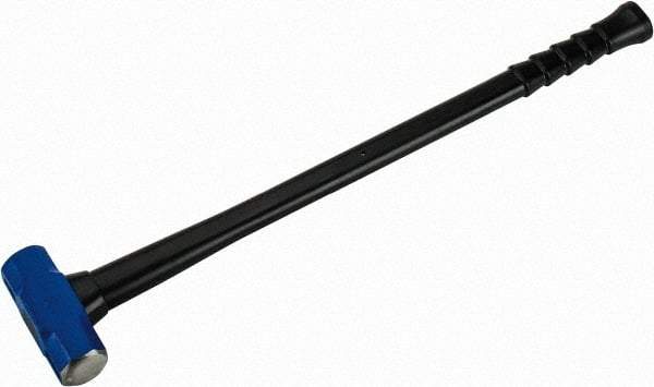 NUPLA - 6 Lb Head, 32" Long Soft Steel Safety Sledge Hammer - Steel Head, 1-3/4" Face Diam, 5-7/8" Long Head, Fiberglass Handle - Apex Tool & Supply
