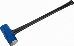 NUPLA - 20 Lb Head, 32" Long Soft Steel Safety Sledge Hammer - Steel Head, 2-3/4" Face Diam, 8-5/8" Long Head, Fiberglass Handle - Apex Tool & Supply