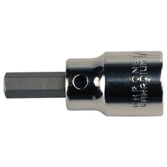 Hex Metric Bit Socket 3/8″ Square Drive with 1/4″ Replaceable Hex Bit 2 mm × 42 mm Overall Length - Apex Tool & Supply