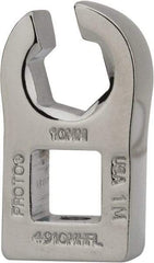 Proto - 3/4" 6 Point 3/8" Drive Chrome Flare Nut Crowfoot Wrench - 0.77" Head Diam x 1/4" Head Thickness, 1-15/16" OAL - Apex Tool & Supply
