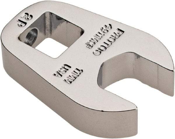 Proto - 11mm 3/8" Drive Chrome Crowfoot Wrench - 0.87" Head Diam x 1/4" Head Thickness, 1.13" OAL - Apex Tool & Supply
