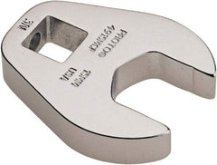 Proto - 15mm 3/8" Drive Chrome Crowfoot Wrench - 1-11/32" Head Diam x 1/4" Head Thickness, 1-5/8" OAL - Apex Tool & Supply