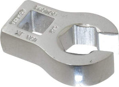 Proto - 1/2" 6 Point 3/8" Drive Chrome Flare Nut Crowfoot Wrench - 1-3/32" Head Diam x 1/4" Head Thickness, 1-5/8" OAL - Apex Tool & Supply