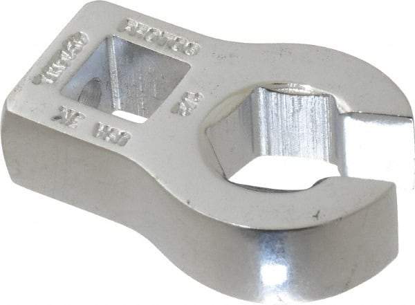 Proto - 1/2" 6 Point 3/8" Drive Chrome Flare Nut Crowfoot Wrench - 1-3/32" Head Diam x 1/4" Head Thickness, 1.63" OAL - Apex Tool & Supply