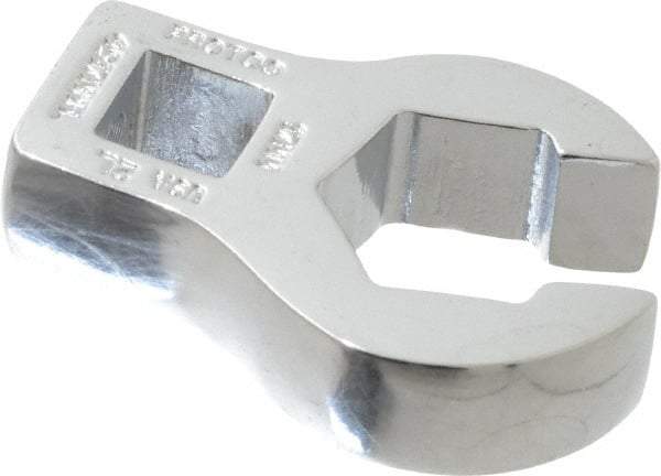 Proto - 17mm 6 Point 3/8" Drive Chrome Flare Nut Crowfoot Wrench - 2-29/32" Head Diam x 1/4" Head Thickness, 1-3/4" OAL - Apex Tool & Supply