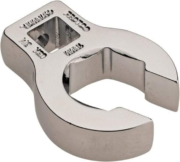 Proto - 18mm 6 Point 3/8" Drive Chrome Flare Nut Crowfoot Wrench - 1-5/8" Head Diam x 1/4" Head Thickness, 1-13/16" OAL - Apex Tool & Supply