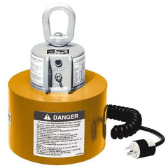 Walker - 7,250 Lb Load Capacity, Electric Powered Lift Magnet - 14-1/2" High, 16" Head/Holder Diam, For Use with Flats - Apex Tool & Supply