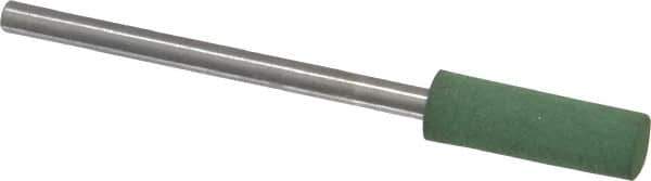 Value Collection - 5mm Max Diam x 15mm Long, Cylinder, Rubberized Point - Fine Grade, Ceramic, Mounted - Apex Tool & Supply