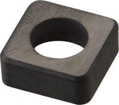 Kennametal - 1/2" Inscribed Circle, Square Turning Shim for Indexables - Ceramic, 0.187" Thick, Negative Rake - Apex Tool & Supply