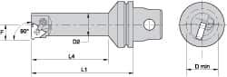 Kennametal - Insert Style LT 11NR, 50mm Head Length, Right Hand Cut, Internal Modular Threading Cutting Unit Head - System Size KM32, 7mm Center to Cutting Edge, Series LT Threading - Apex Tool & Supply