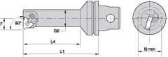 Kennametal - Insert Style LT 11NR, 50mm Head Length, Right Hand Cut, Internal Modular Threading Cutting Unit Head - System Size KM32, 7mm Center to Cutting Edge, Series LT Threading - Apex Tool & Supply