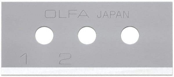 Olfa - 10 Piece Steel Safety Blade - 40mm OAL - Apex Tool & Supply