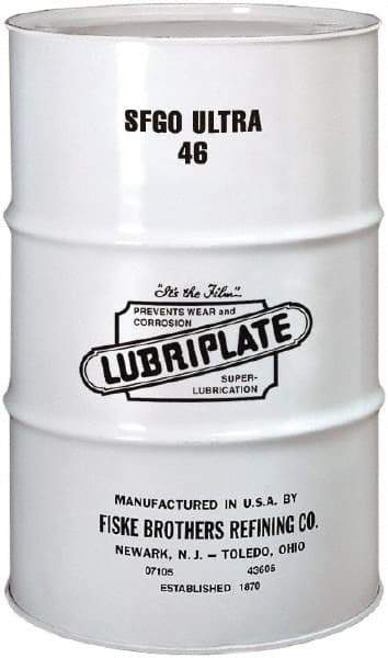 Lubriplate - 55 Gal Drum, ISO 46, SAE 20, Air Compressor Oil - 5°F to 380°, 220 Viscosity (SUS) at 100°F, 52 Viscosity (SUS) at 210°F - Apex Tool & Supply