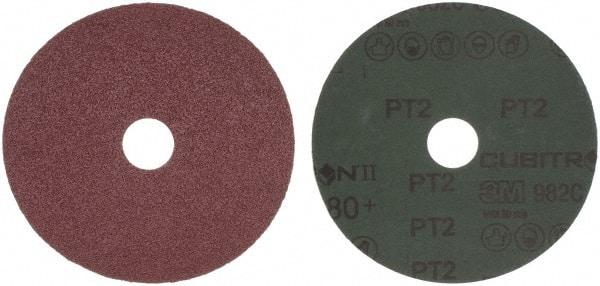 3M - 5" Diam 7/8" Hole 80 Grit Fiber Disc - Medium Grade, Ceramic, 12,000 Max RPM, Series 982C - Apex Tool & Supply